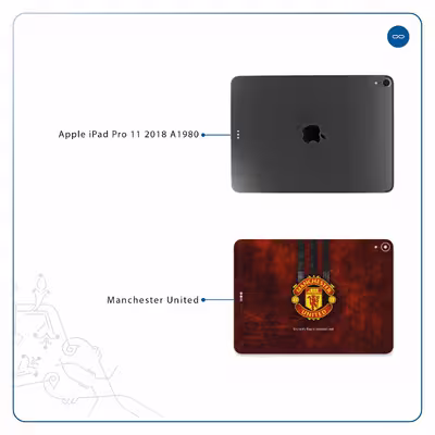 برچسب پوششی ماهوت مدل Manchester-United مناسب برای تبلت اپل iPad Pro 11 2018 A1980