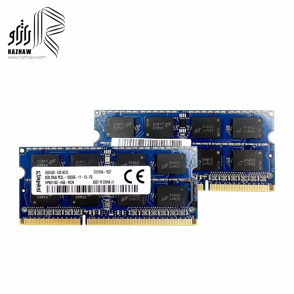 رم 8 گیگابایت ddr3l لپ تاپ CL11 باس 12800/1600mhz کینگستون مدل hp6911