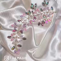 ریسه مو و بغل سری بنفش صورتی کرم مدل RSBBPP ماه فام و تاج ماه