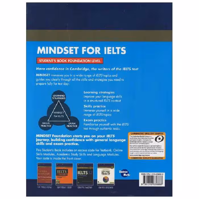 کتاب MINDSET FOR IELTS اثر جمعی از نویسندگان انتشارات زبان مهر 4 جلدی