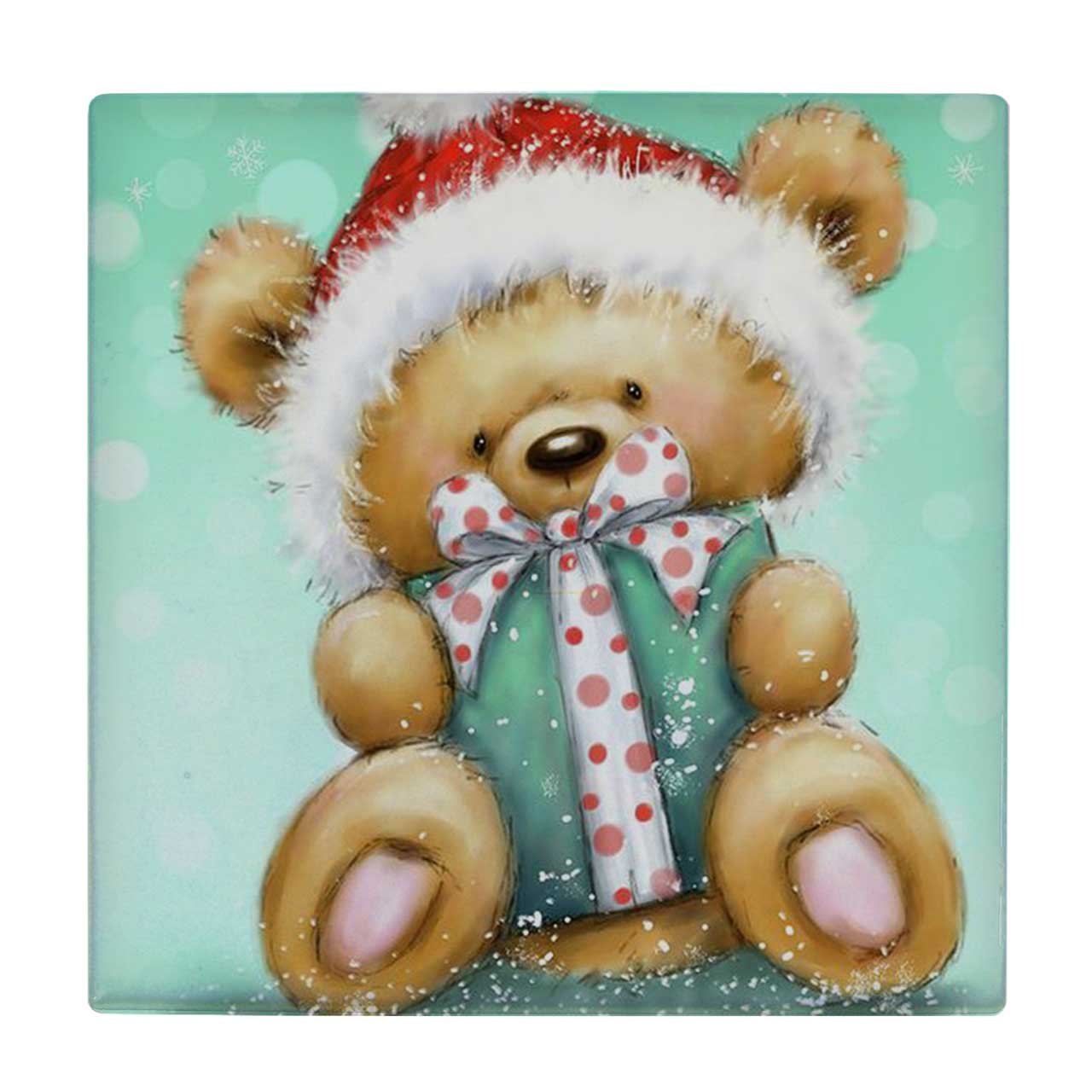  کاشی کارنیلا طرح خرس عروسکی و جعبه هدیه کد wkk3665