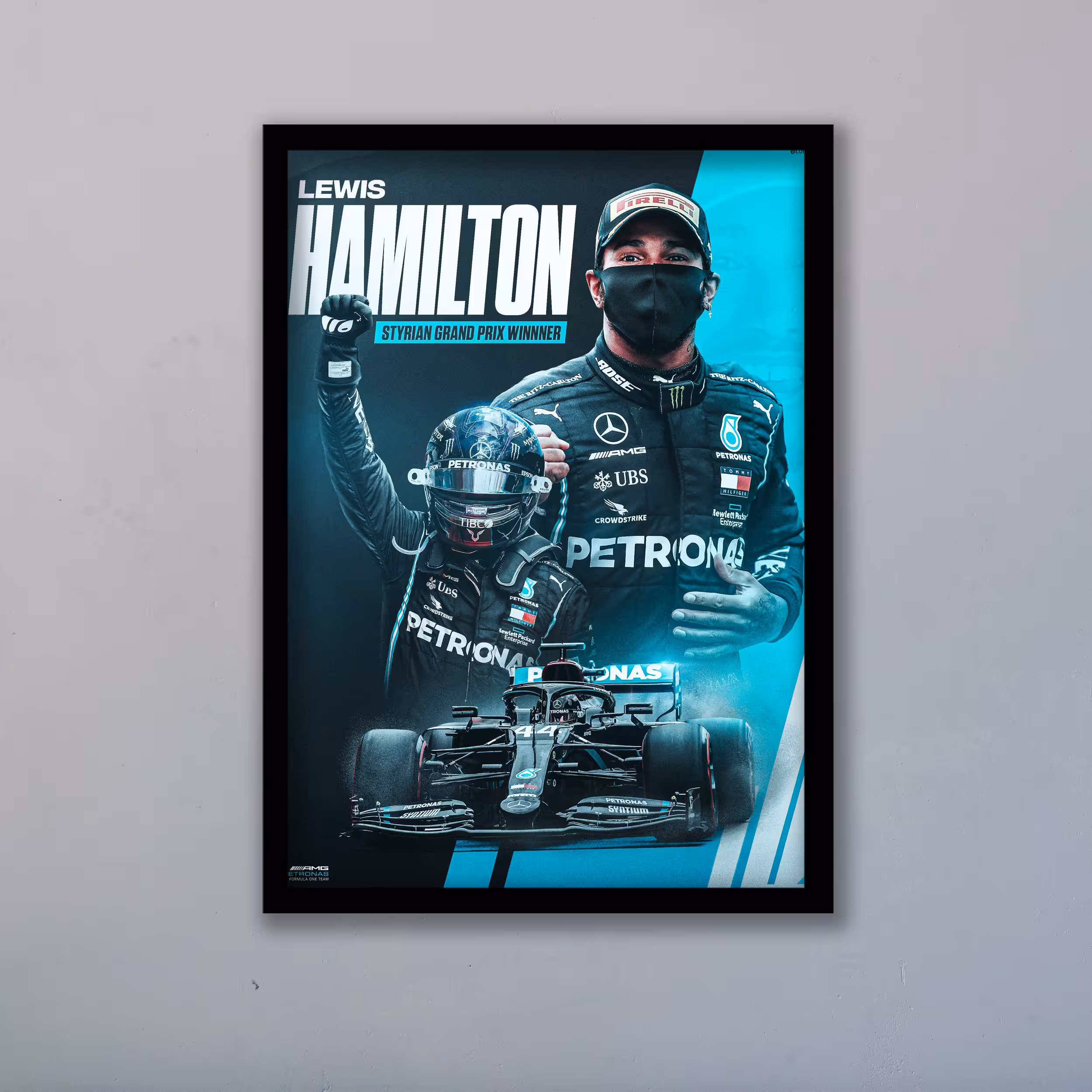 تابلو مدل فرمول یک لوئیس همیلتون Hamilton کد LA-F1G1023B