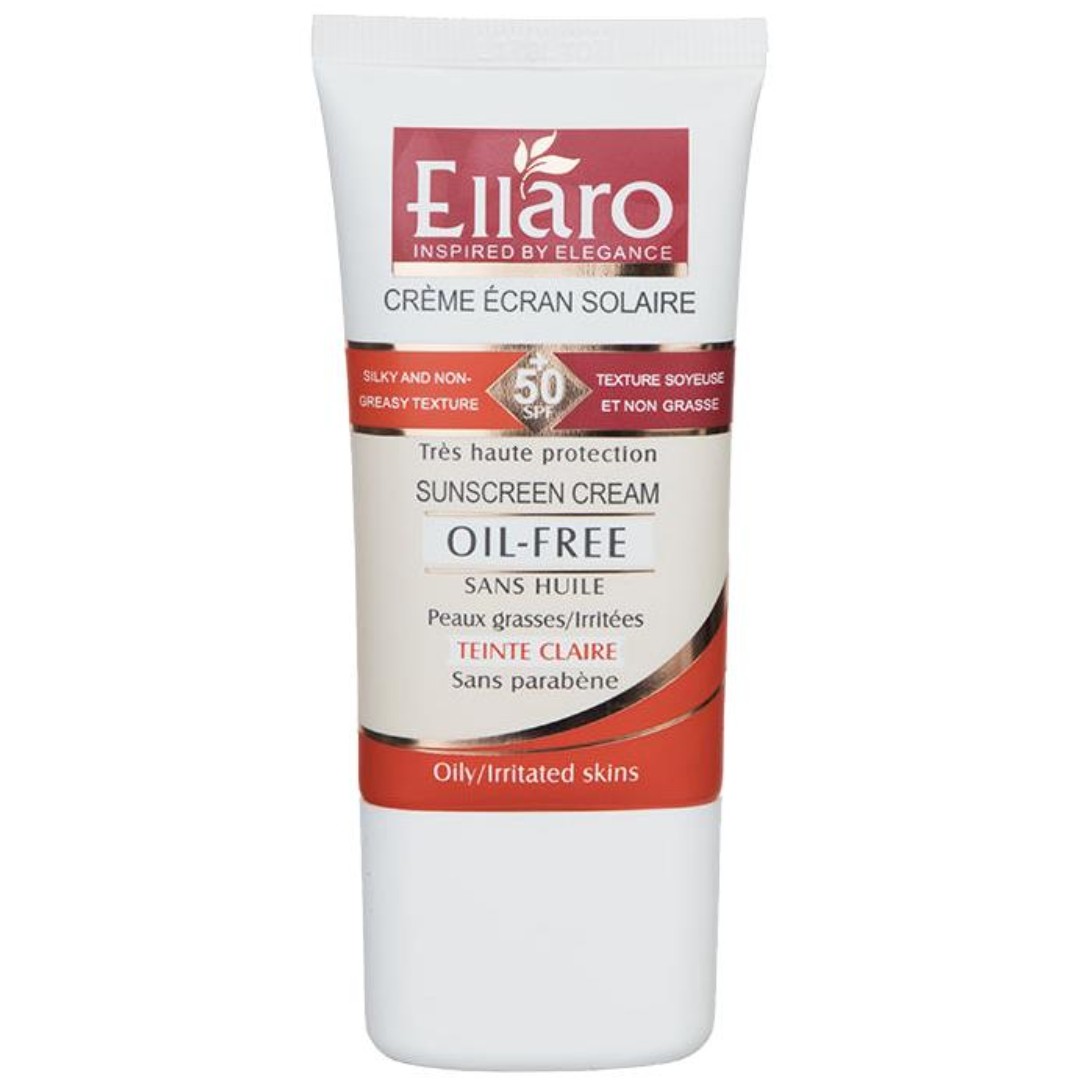 کرم ضد آفتاب رنگی الارو SPF 50 بژ روشن فاقد چربی ظرفیت 40 میلی لیتر

