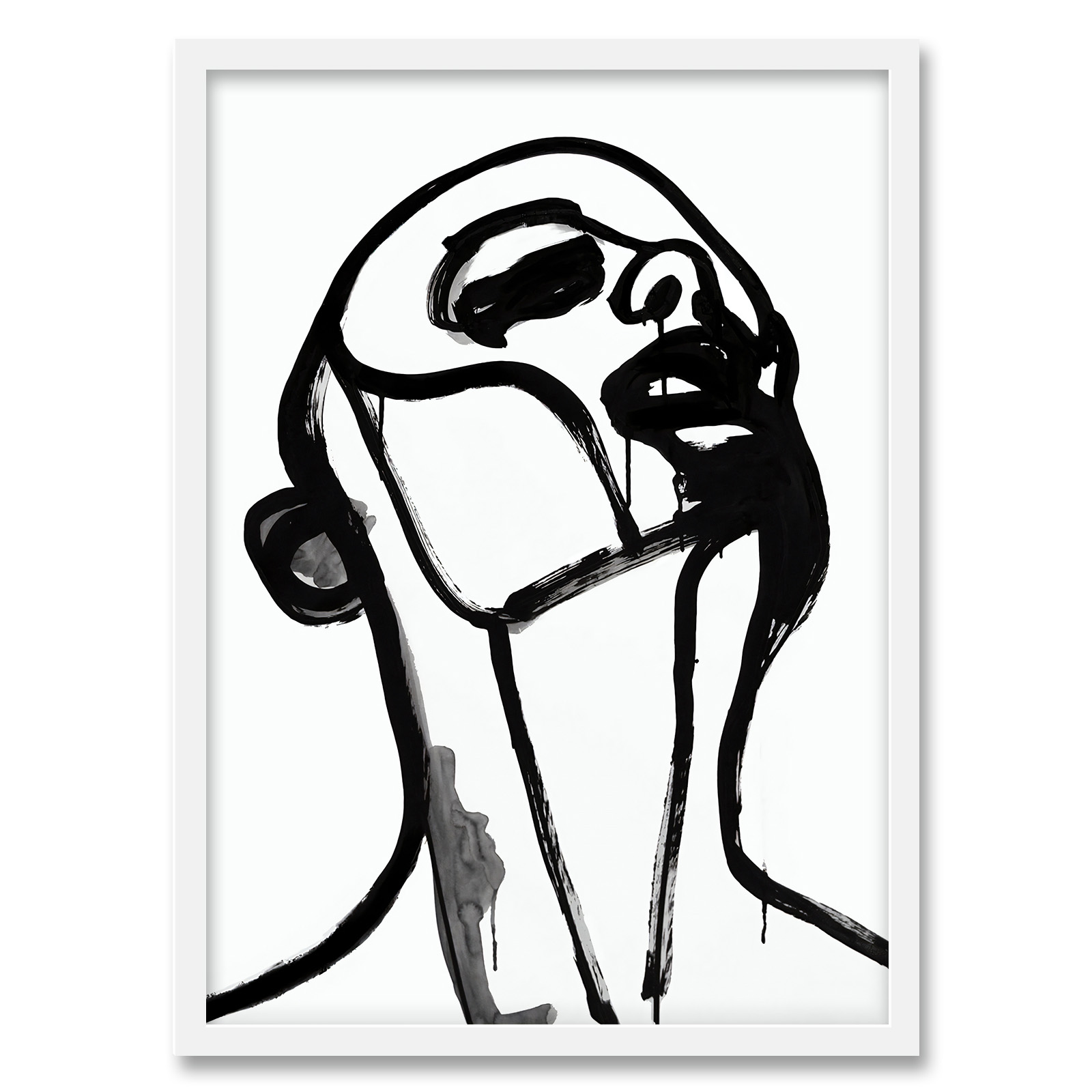 تابلو فورنیمو مدل پرتره ابسترکت لاین آرت و مینیمال کد 10135W