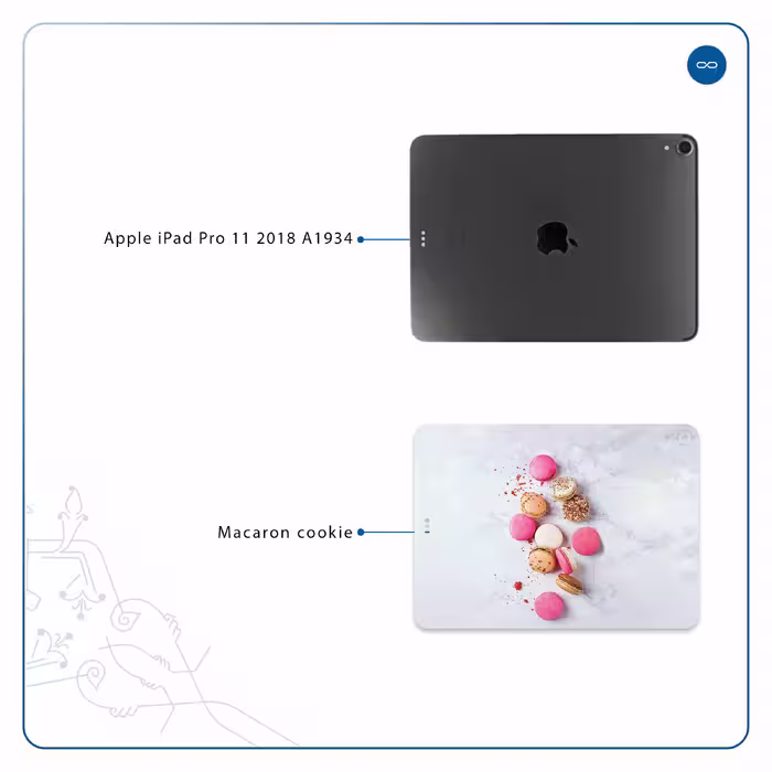 برچسب پوششی ماهوت مدل Macaron cookie مناسب برای تبلت اپل iPad Pro 11 2018 A1934