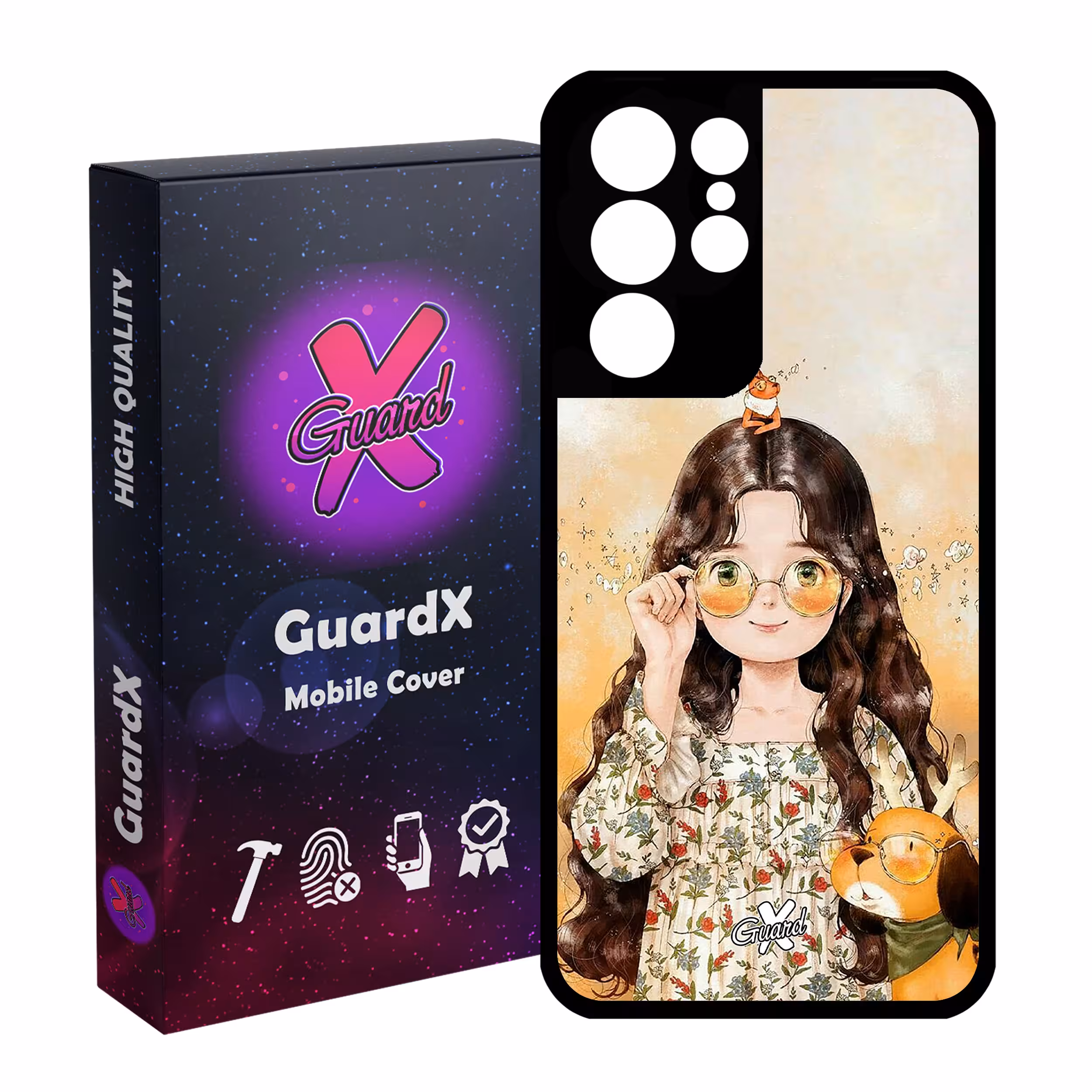 کاور گارد ایکس طرح Girl مدل Glass10253 مناسب برای گوشی موبایل سامسونگ Galaxy S21 Ultra