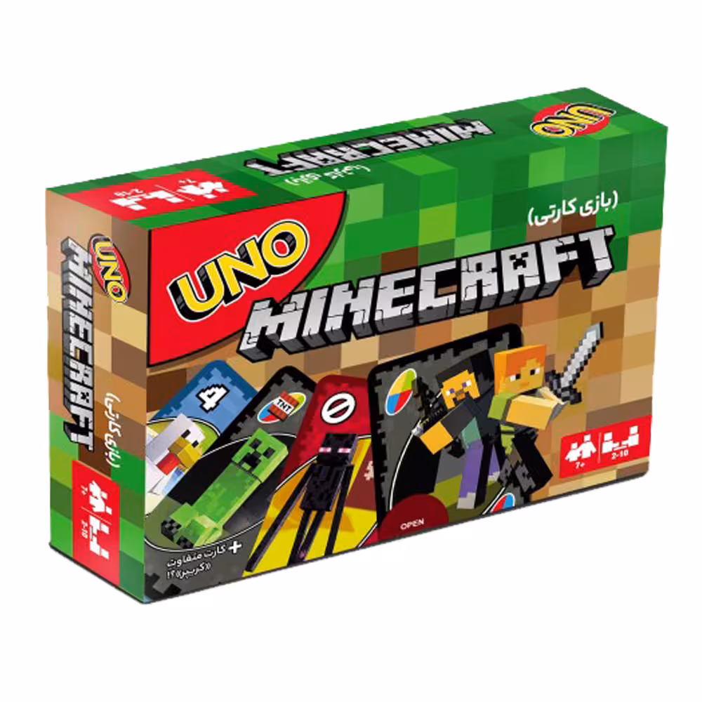 بازی فکری مدل اونو ماینکرفت uno mincraft