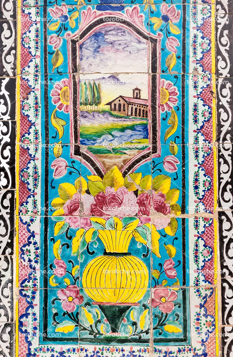 عکس کاشی کاری گل دار | گرافیک با طعم تربچه