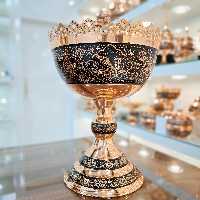آجیل خوری مس الماس تراش سایز بزرگ کنار سالنی (خرید مستقیم و بدون واسطه از تولیدی)