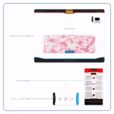 برچسب پوششی ماهوت مدل Army-Pink-pixel مناسب برای تبلت سامسونگ Galaxy Tab S 10.5 2014 T805