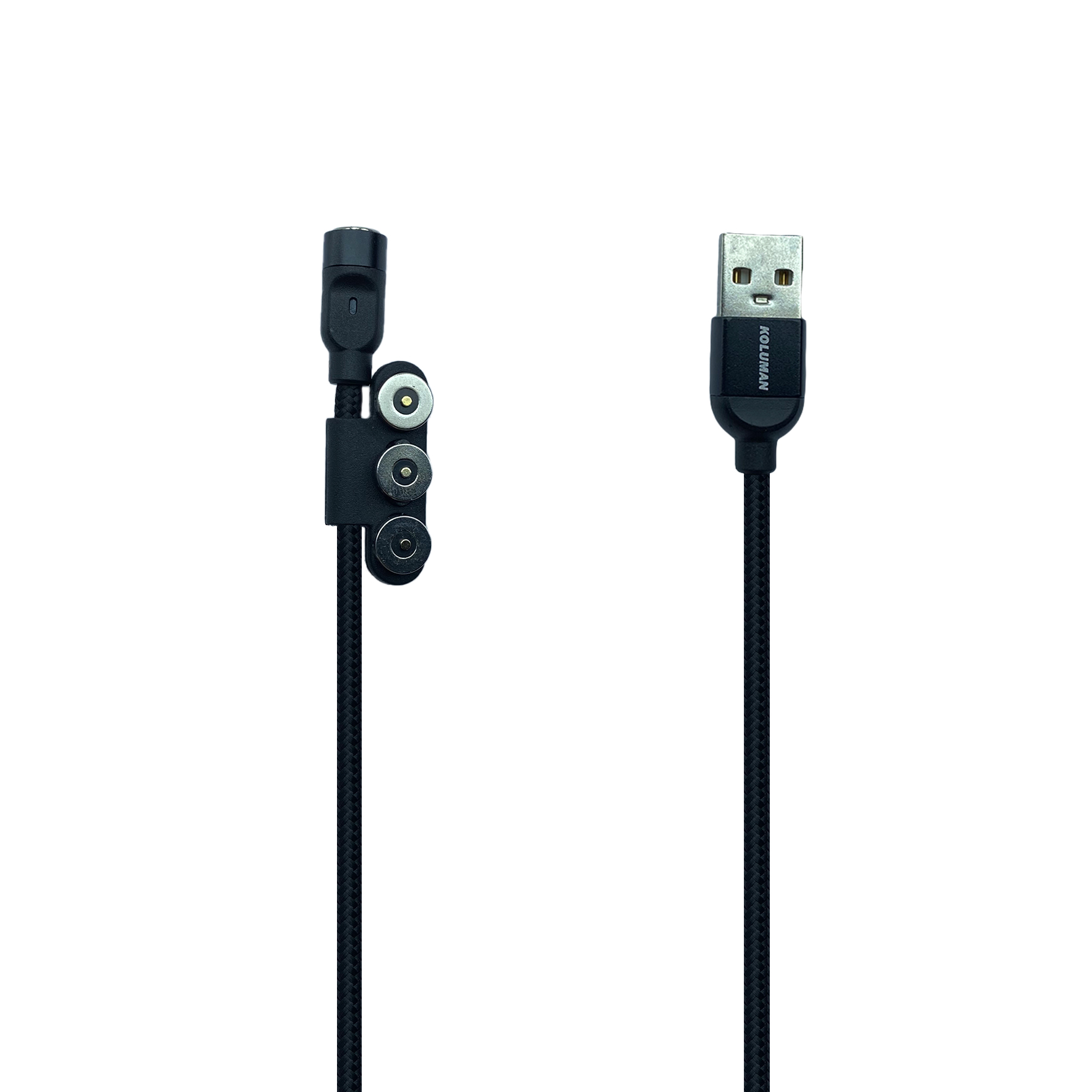 کابل تبدیل مغناطیسی USB به MicroUSB / USB-C / لایتنینگ کلومن مدل KD-M60 طول 1 متر
