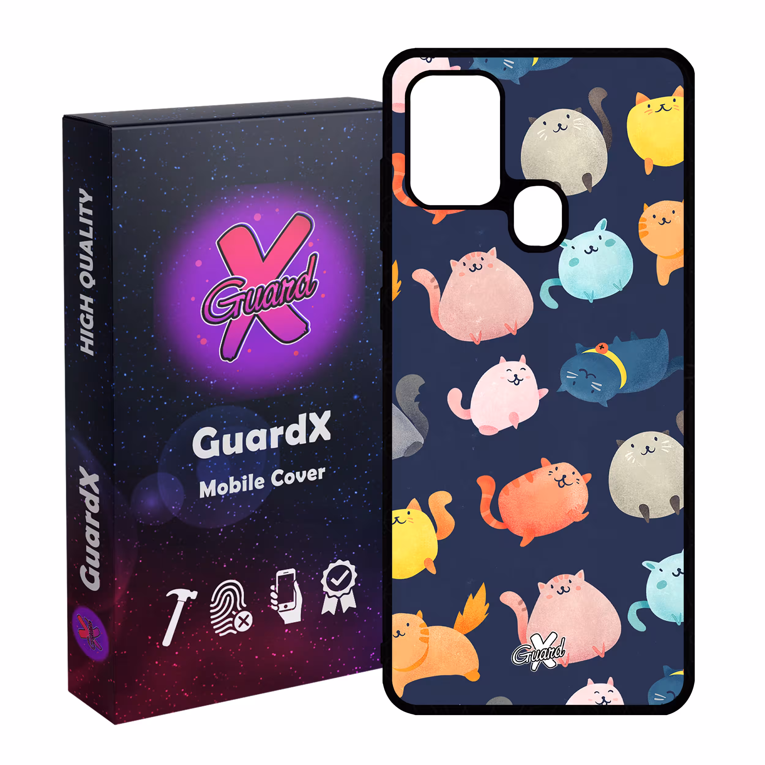 کاور گارد ایکس طرح Cats مدل Glass10173 مناسب برای گوشی موبایل سامسونگ Galaxy A21s