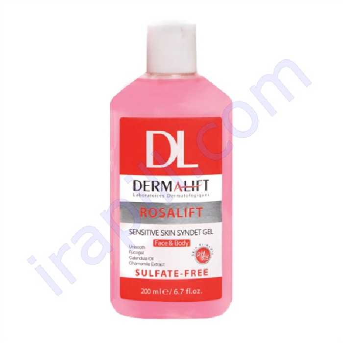 ژل شستشوی غیر صابونی پوستهای حساس رزالیفت درمالیفت 200 میلی لیتر