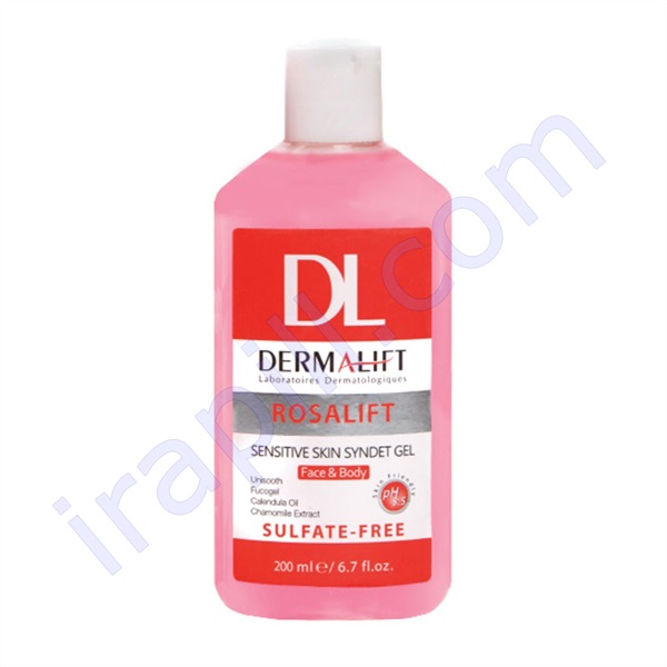 ژل شستشوی غیر صابونی پوستهای حساس رزالیفت درمالیفت 200 میلی لیتر