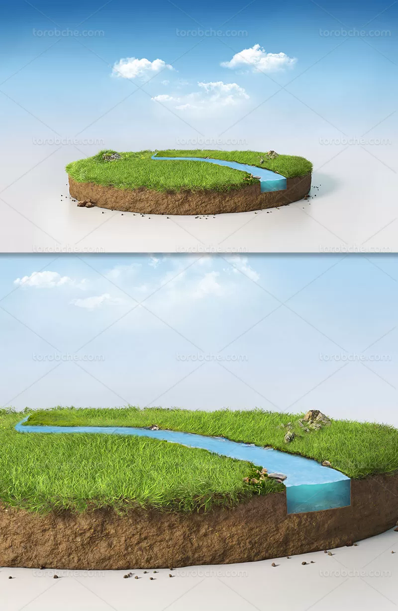 بکگراند زمین سه بعدی | گرافیک با طعم تربچه