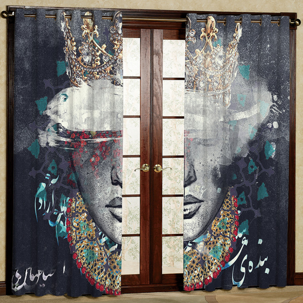 پرده مدل مخمل پانچی کد 6772 سایز 280x140 سانتی متر