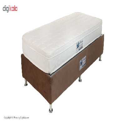 تخت خواب یک نفره آسایش باکس مدل AKA69 سایز 200 × 90 سانتی متر به همراه تشک طبی فنری