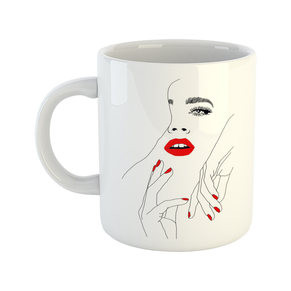 ماگ طرح دخترانه مدل بانو L19