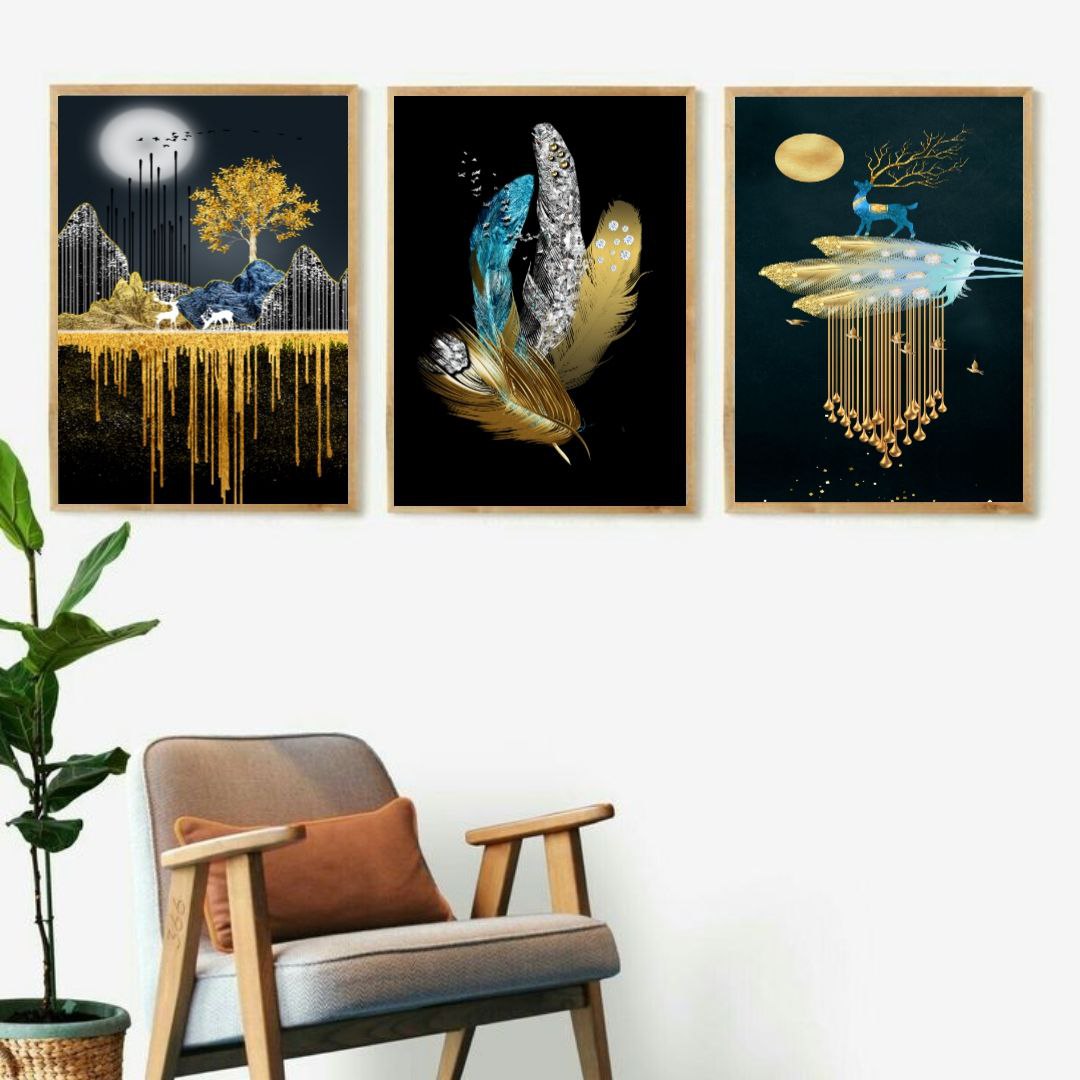 تابلو دکوراتیو کد 2589 مجموعه 3 عددی