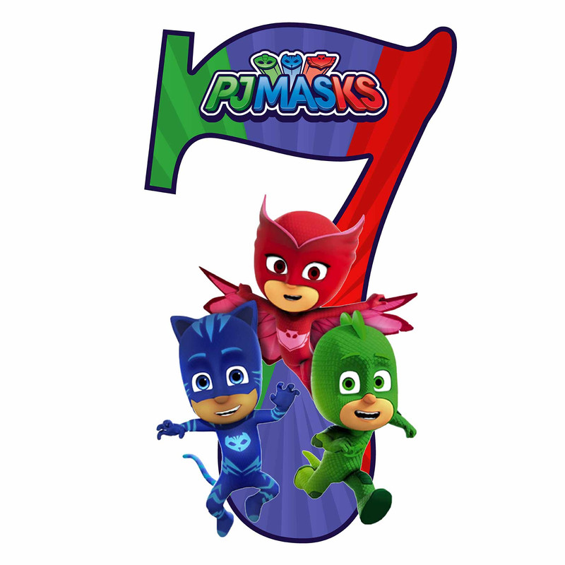 استند رومیزی تولد مدل عدد 7 طرح پی جی ماسک کد 1300