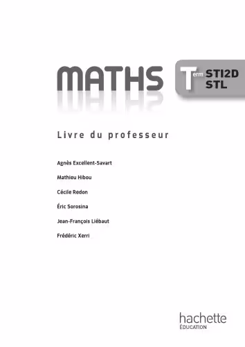 خرید و دانلود نسخه کامل کتاب Mathématiques Term. STI2D/STL - Livre professeur - Ed. 2012