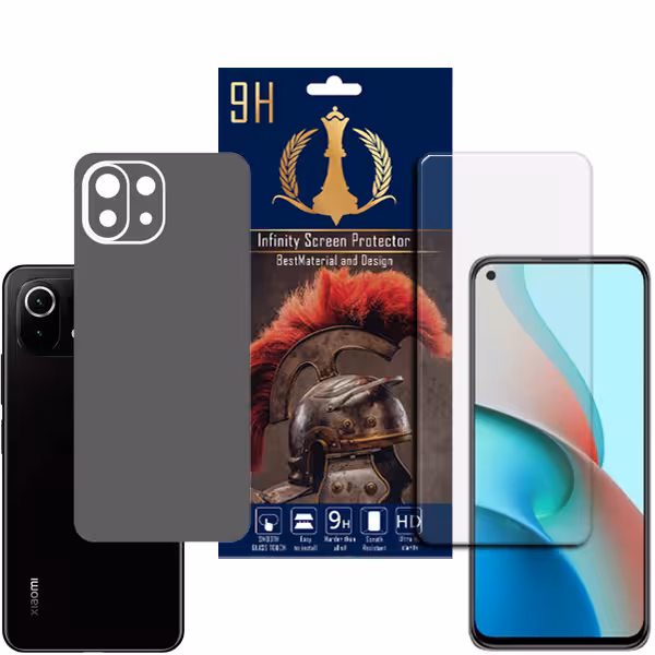 برچسب پوششی اینفینیتی مدل PRO MAX مناسب برای گوشی موبایل شیائومی MI 11 LITE به همراه محافظ صفحه نمایش