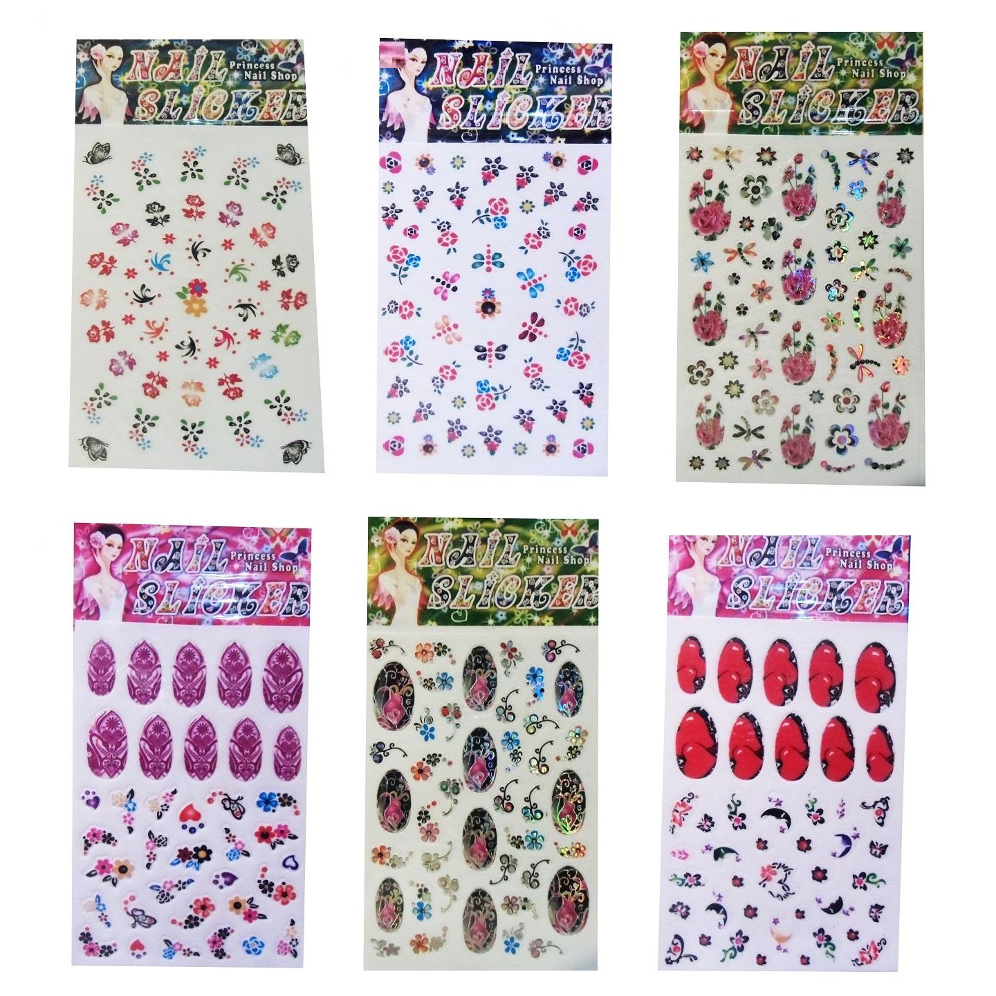 استیکر طراحی ناخن مدل n3 مجموعه 6 عددی