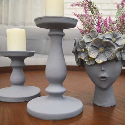 شمعدان مدل پایه دار کد 01 مجموعه 2 عددی