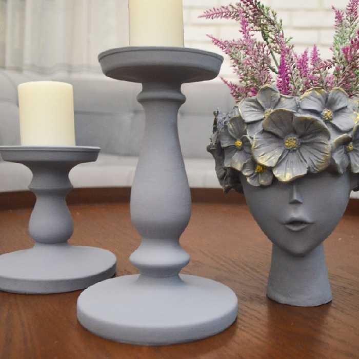 شمعدان مدل پایه دار کد 01 مجموعه 2 عددی