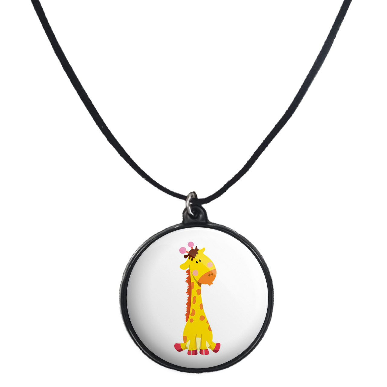 گردنبند پرمانه طرح زرافه بامزه کد pmb.32085مدل دو طرفه