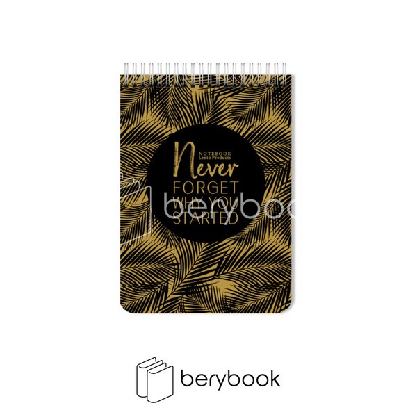 lento / لنتو / دفتر مشکی / سیم از بالا / a5