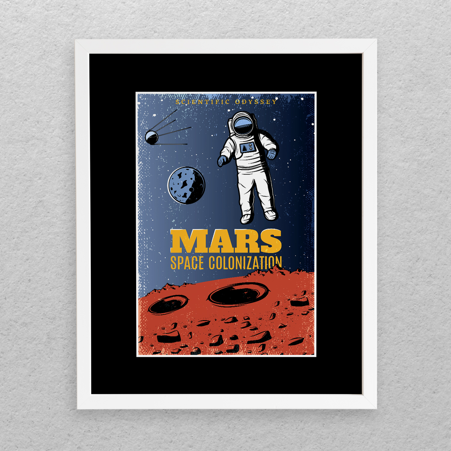 تابلو مدل دکوراتیو طرح فضانورد Mars کد 667