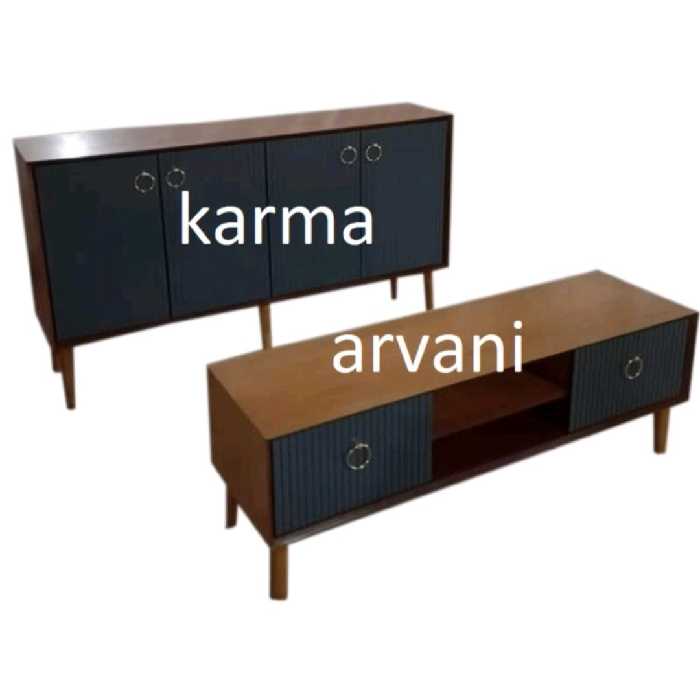 آینه کنسول جدید و میز تلویزیون  جدید رنگ سفید مشکی ارسال بصورت باربری و پس کرایه