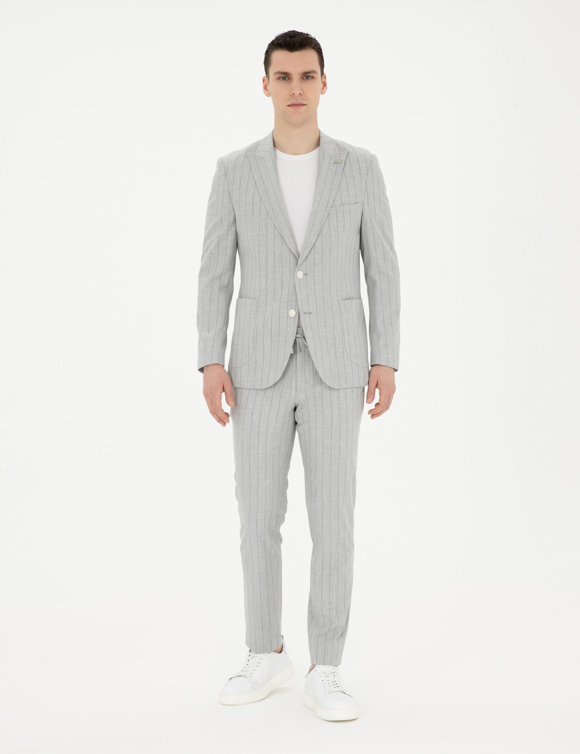 کت و شلوار مردانه خاکستری پیرکاردین - فروشگاه لباس شهرمون