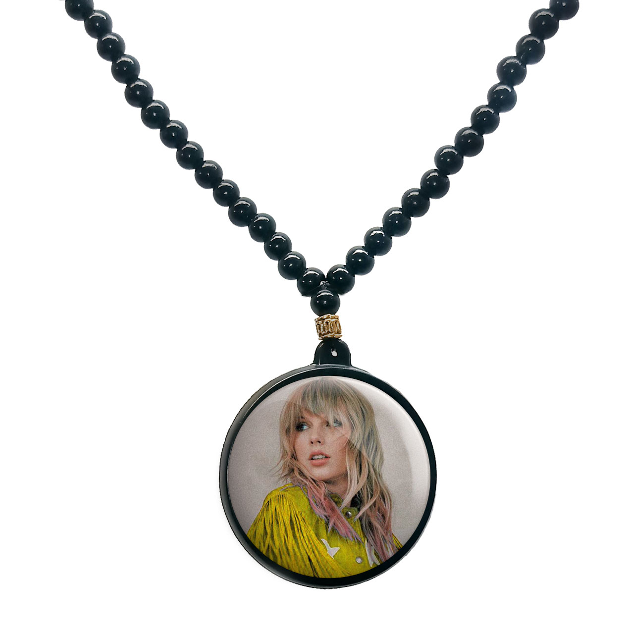 گردنبند پرمانه طرح تیلور سویفت کد pmd.2872 مدل دو طرفه