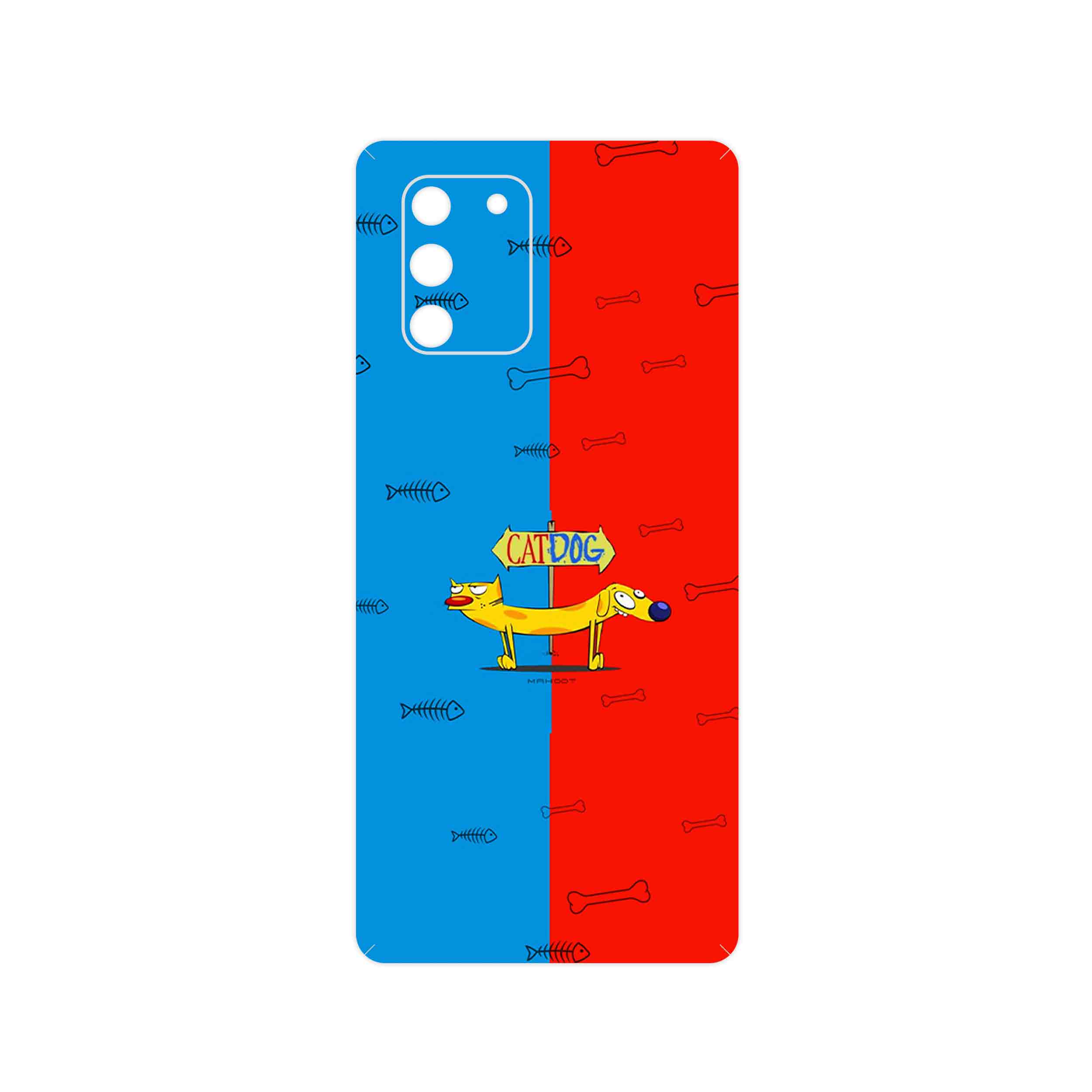 برچسب پوششی ماهوت مدل CatDog مناسب برای گوشی موبایل سامسونگ Galaxy S10 Lite