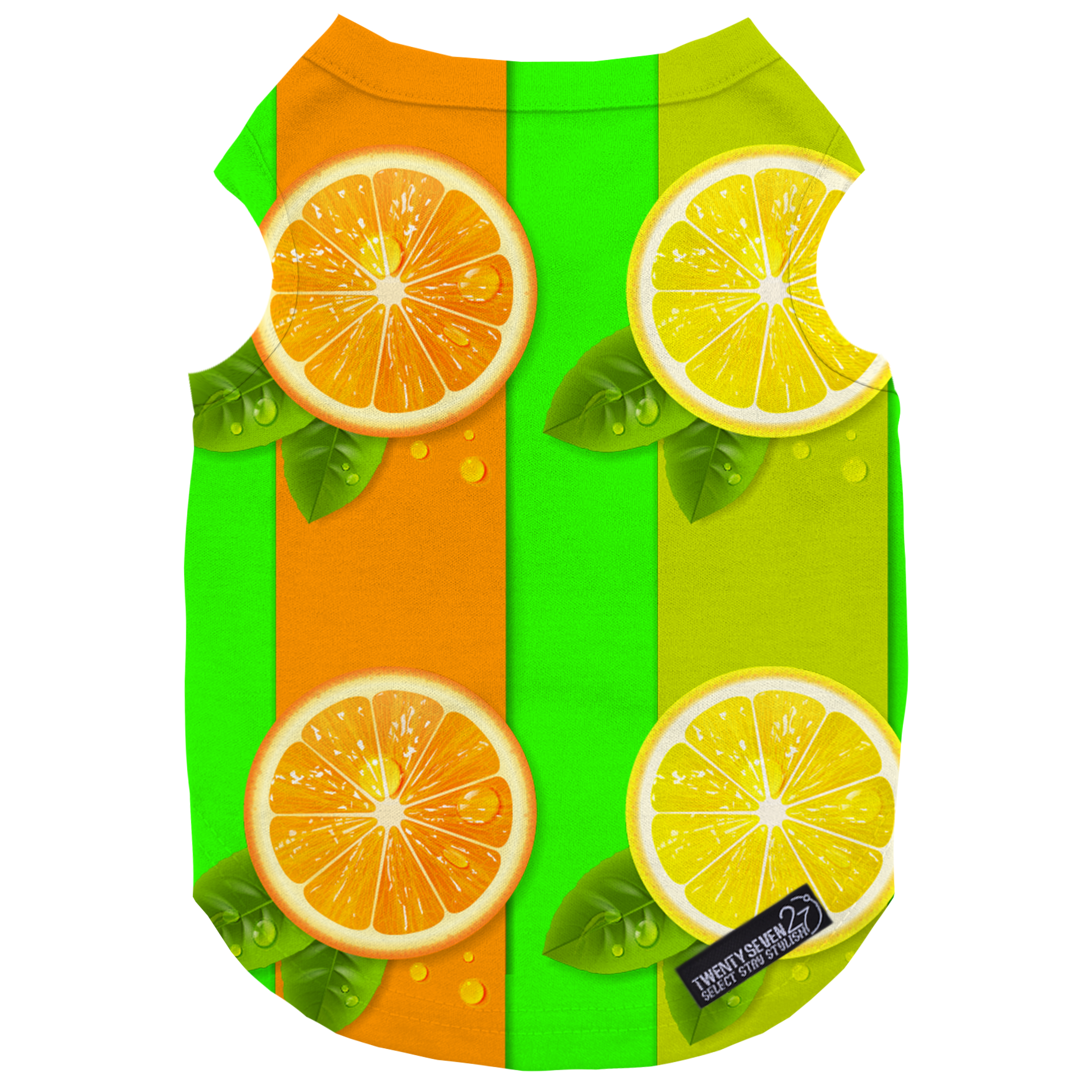 لباس سگ و گربه 27 طرح Lemon Orange کد MH840 سایز L