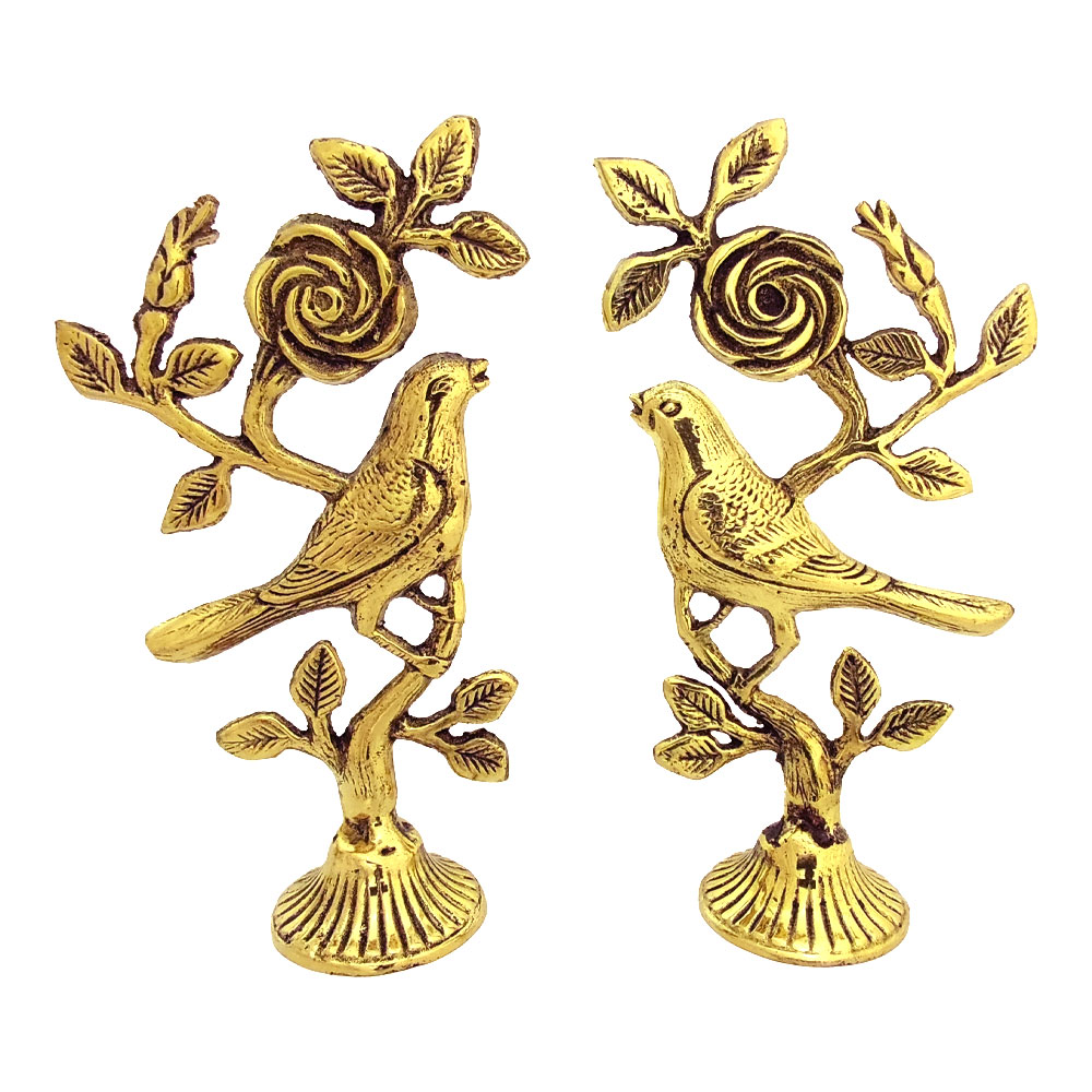 مجسمه مدل گل رز و بلبل کد 1255 مجموعه 2 عددی