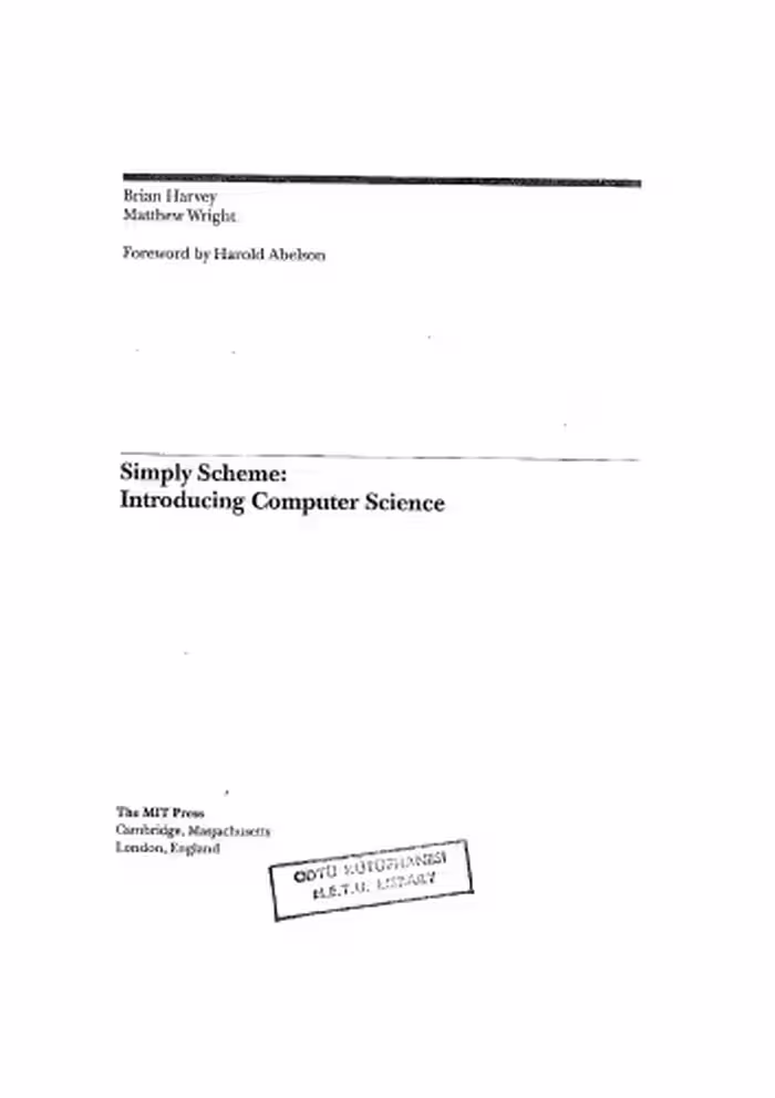 خرید و دانلود نسخه کامل کتاب Simply Scheme: Introducing Computer Science