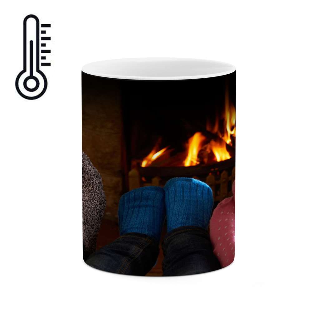 ماگ حرارتی کاکتی طرح شومینه مدل mgh17951