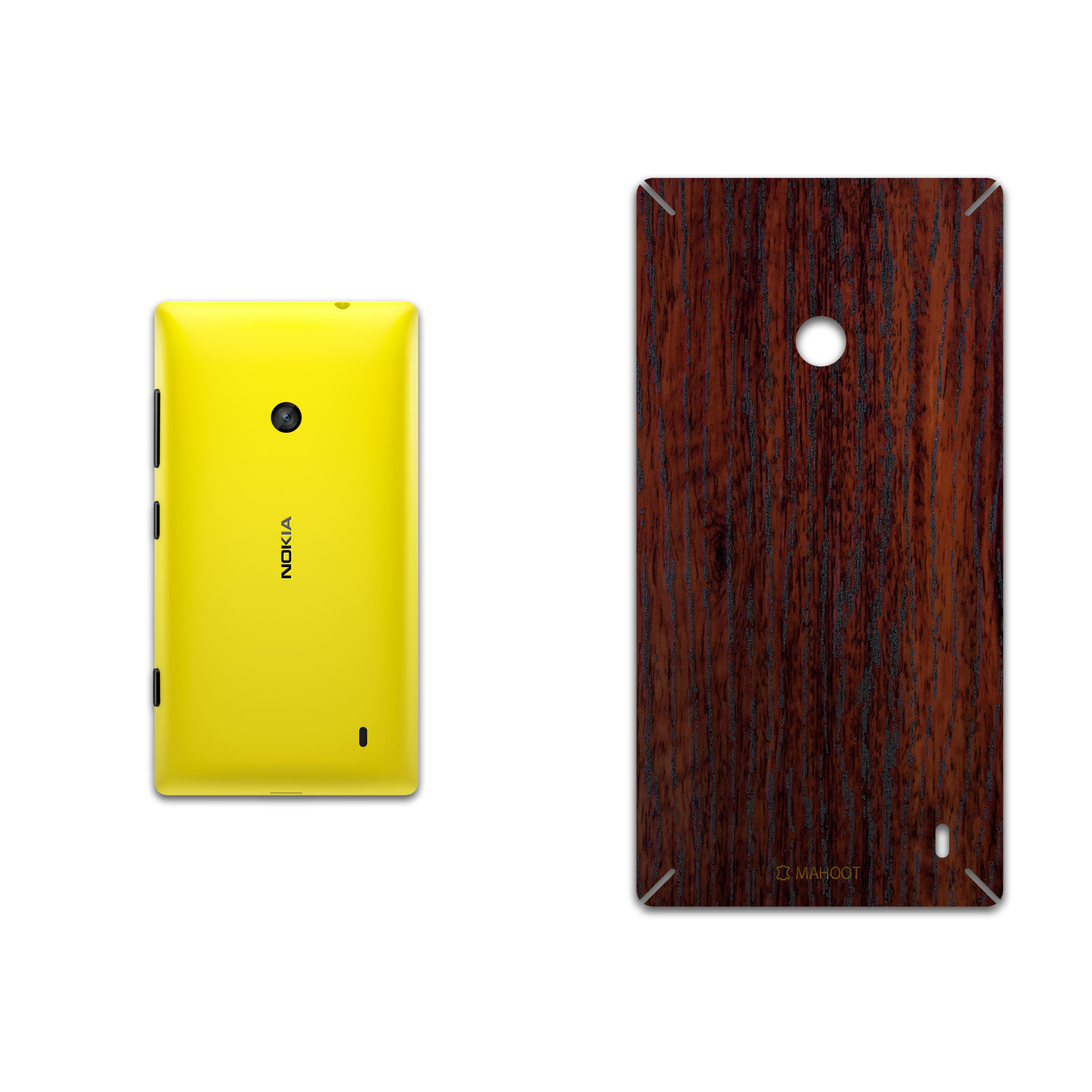 برچسب پوششی ماهوت مدل Red-Wood مناسب برای گوشی موبایل نوکیا Lumia 520