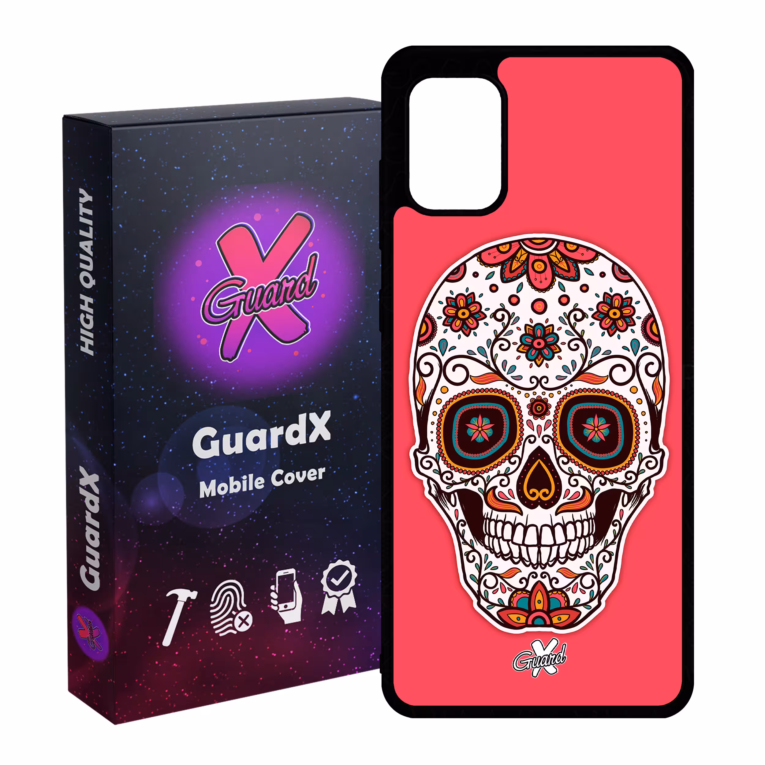کاور گارد ایکس طرح Skull مدل Glass10116 مناسب برای گوشی موبایل سامسونگ Galaxy A31
