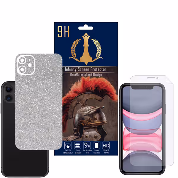 برچسب پوششی اینفینیتی مدل PR MAX مناسب برای گوشی موبایل اپل iPhone 11 به همراه محافظ صفحه نمایش