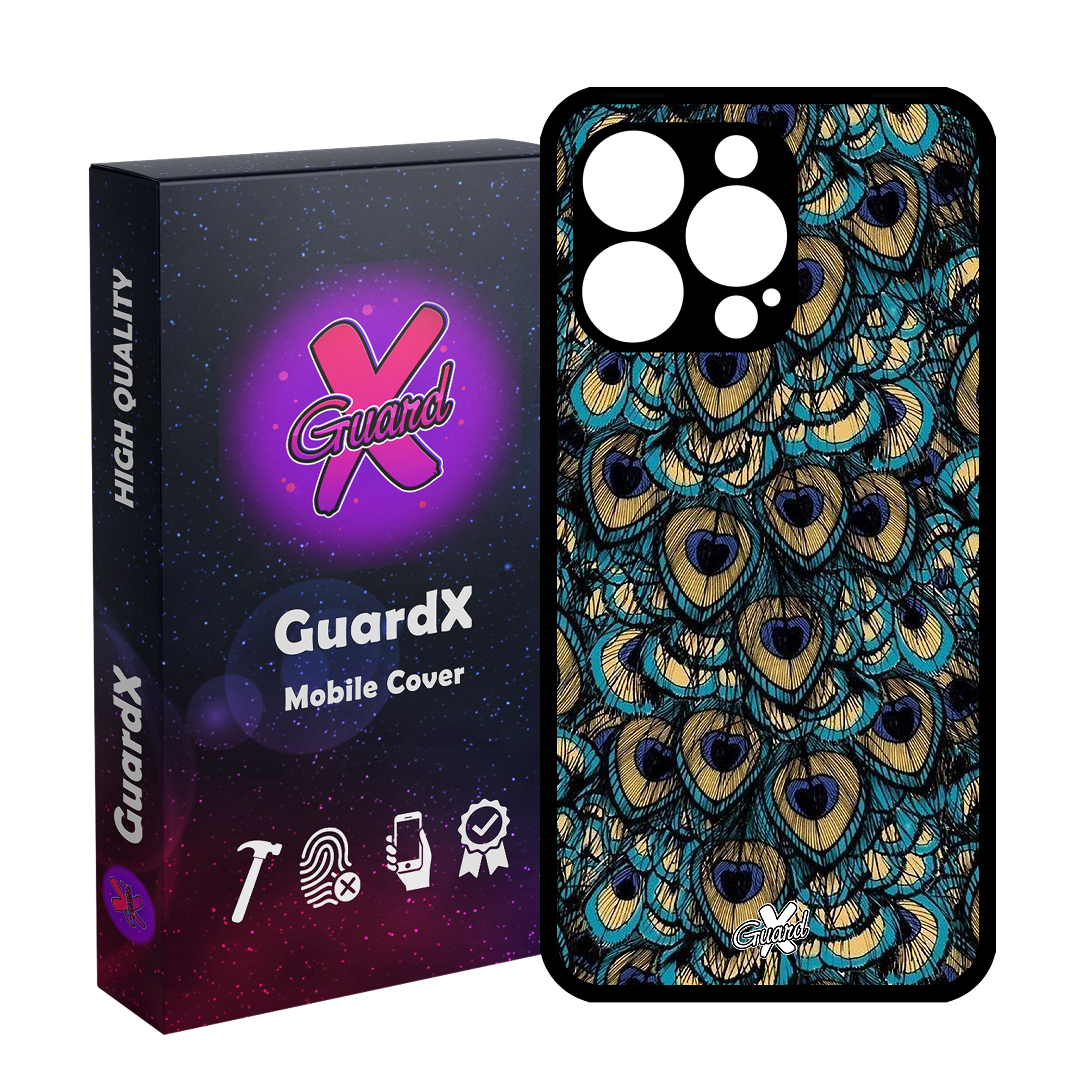 کاور گارد ایکس طرح Peacock مدل Glass10092 مناسب برای گوشی موبایل اپل iPhone 13 Pro