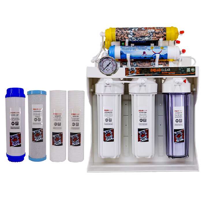 دستگاه تصفیه کننده آب آکوآ کلیر مدل RO_ACG8600 به همراه فیلتر مجموعه 4 عددی