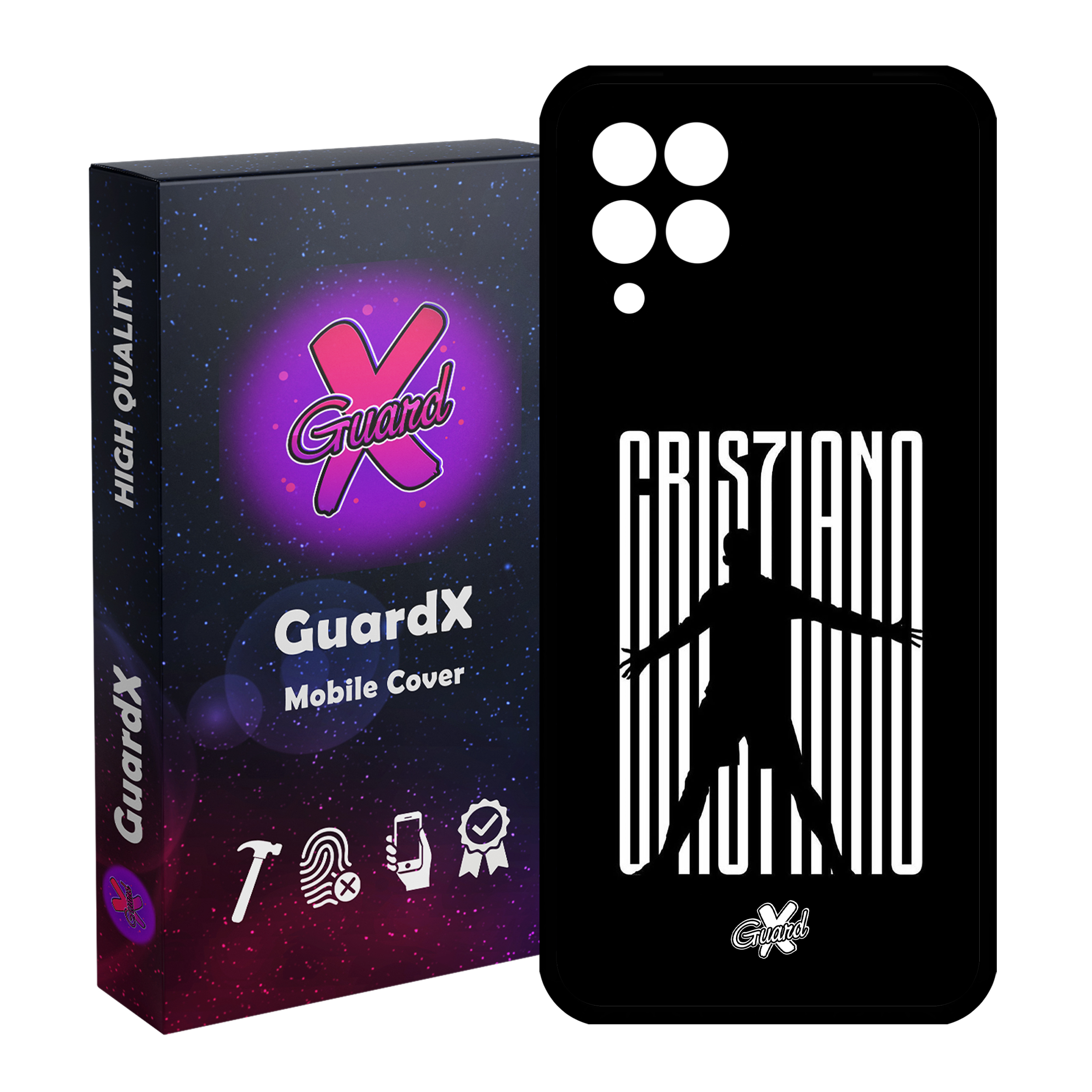 کاور گارد ایکس طرح CR7 مدل Glass10115 مناسب برای گوشی موبایل سامسونگ Galaxy M32 4G / F22