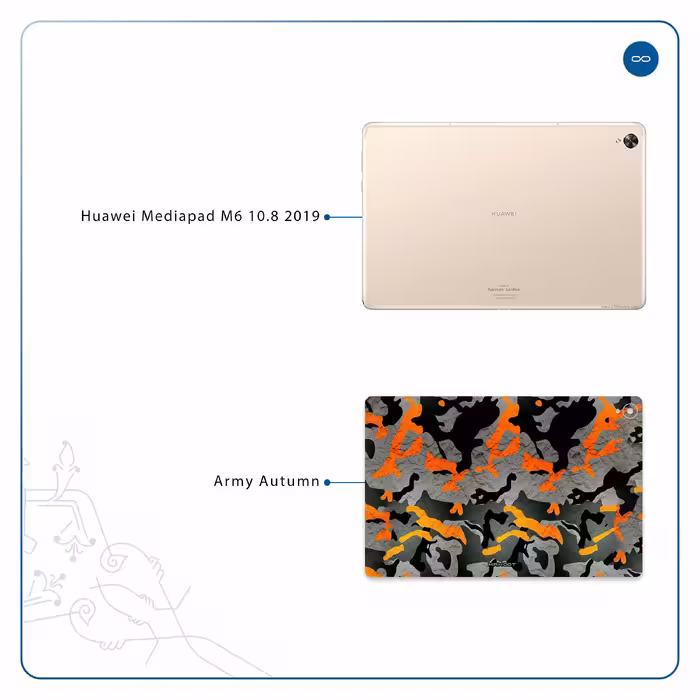 برچسب پوششی ماهوت مدل Autumn-Army مناسب برای تبلت هوآوی Mediapad M6 10.8 2019