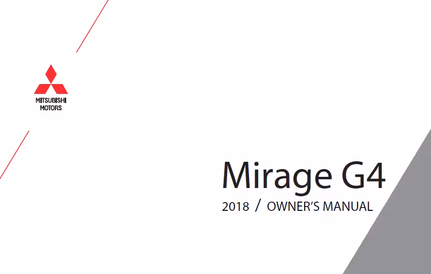 کتاب دفترچه راهنمای خودرو میتسوبیشی میراژ MITSUBISHI MIRAGE G4 - به زبان انگلیسی