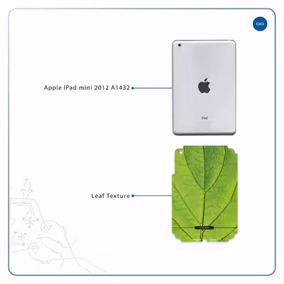 برچسب پوششی ماهوت مدل Leaf-Texture مناسب برای تبلت اپل iPad mini 2012 A1432