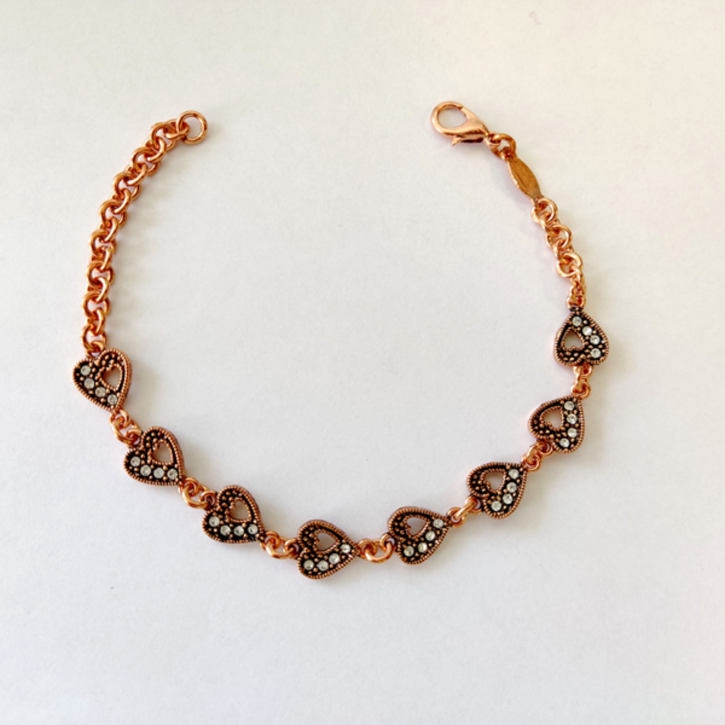 دستبند مسی مارگازیت نگین سفید کدJW320